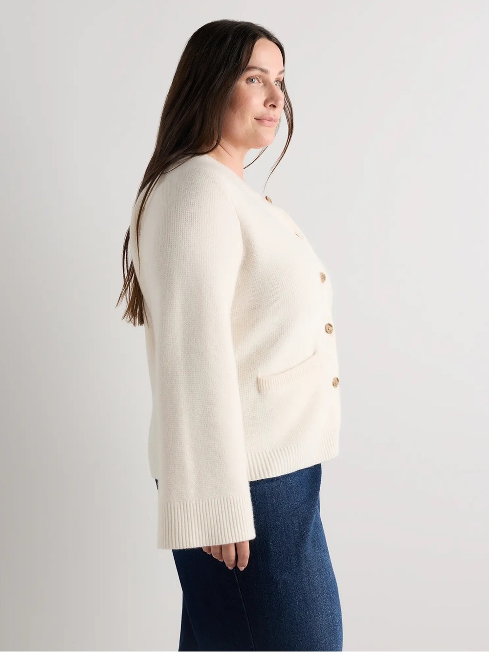 Quince Mongolian Cashmere Structured Cardigan - Picture 3 of 8